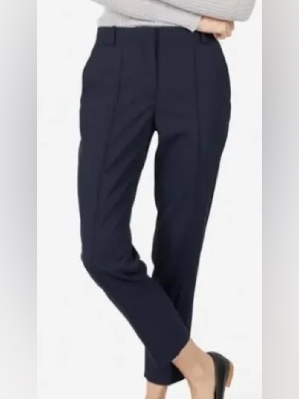 Everlane The Italian GoWeave Wool Crop Trousers Black Size 4/6